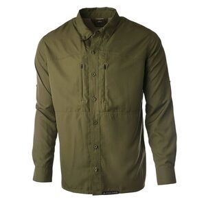 PNUMA Male Shooting Dark Olive Long Sleeve Shirt